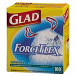 Glad Drawstring bags with ForceFlex - 100 count