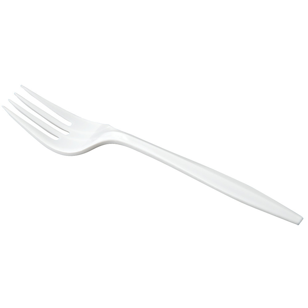 Plastic Fork - Medium Weight White