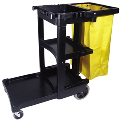 Janitor Cart with Vinyl Bag