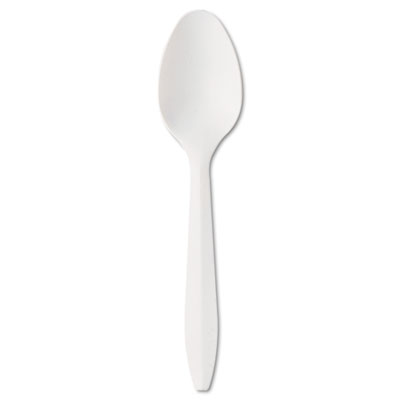 Plastic Spoon - Medium Weight - White
