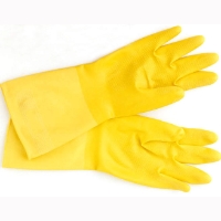 Gloves - Yellow Flock Lined - 12 pair